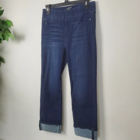 Liverpool Los Angeles Crop Jeans Women's Size 4 27 Dark Wash - Picture 3 of 13